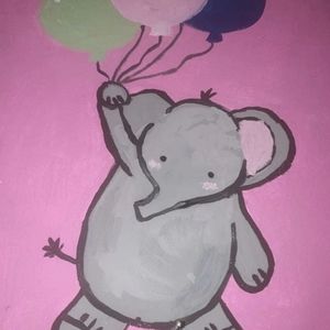 baby elephant painting